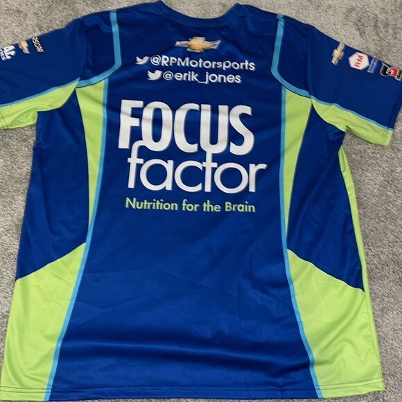 Erik Jones 2023 NASCAR Shirt Mens Graphic Tee T shirt Jersey 2XL Focus Factor - Picture 4 of 6